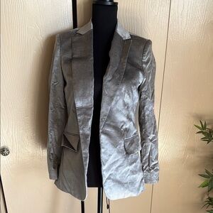 Frame Women's Velvet/Velour Silver Blazer